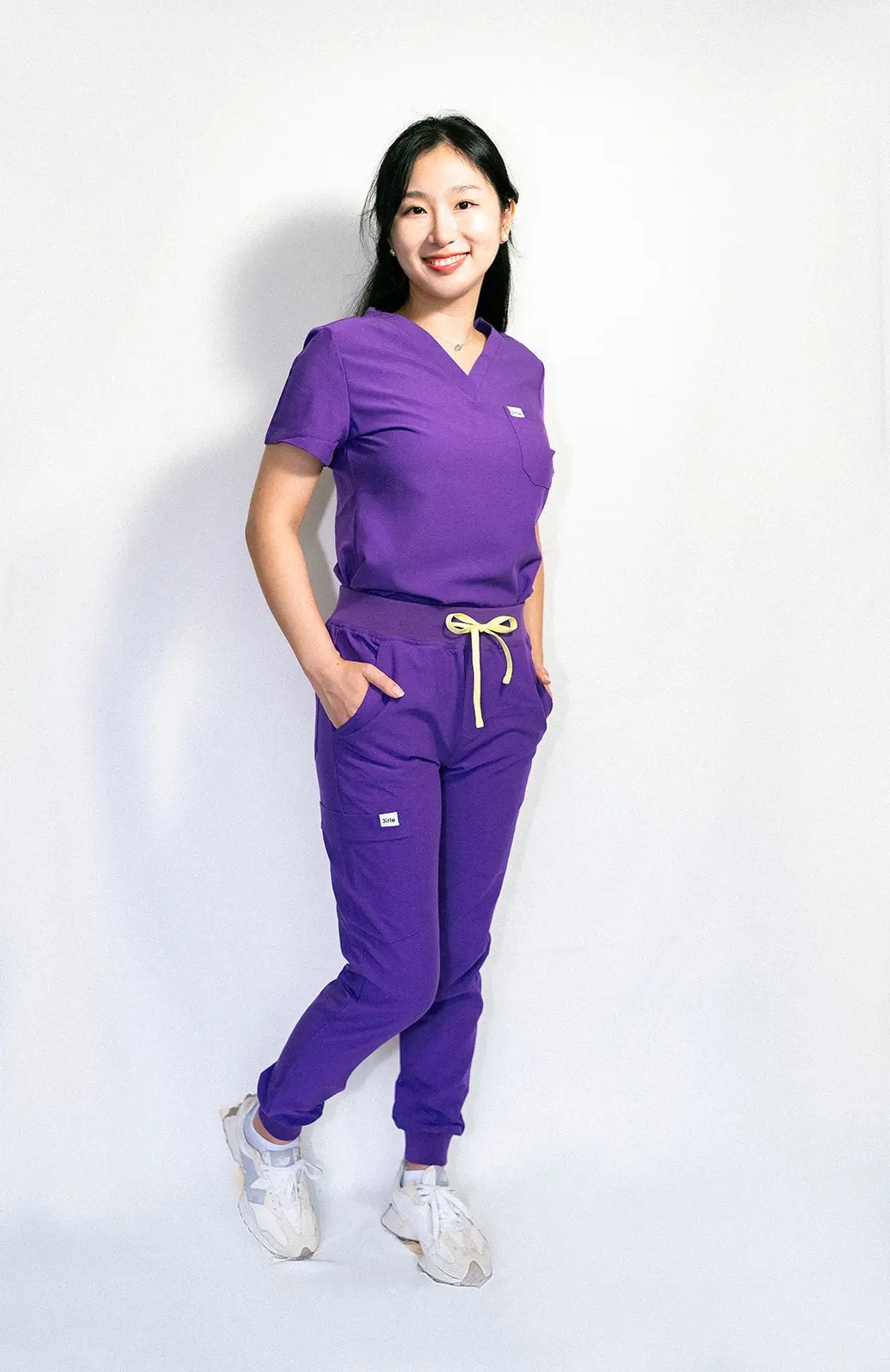 ORO Women's Purple Scrub Joggers Classic Fit Medical Pants - Jirle