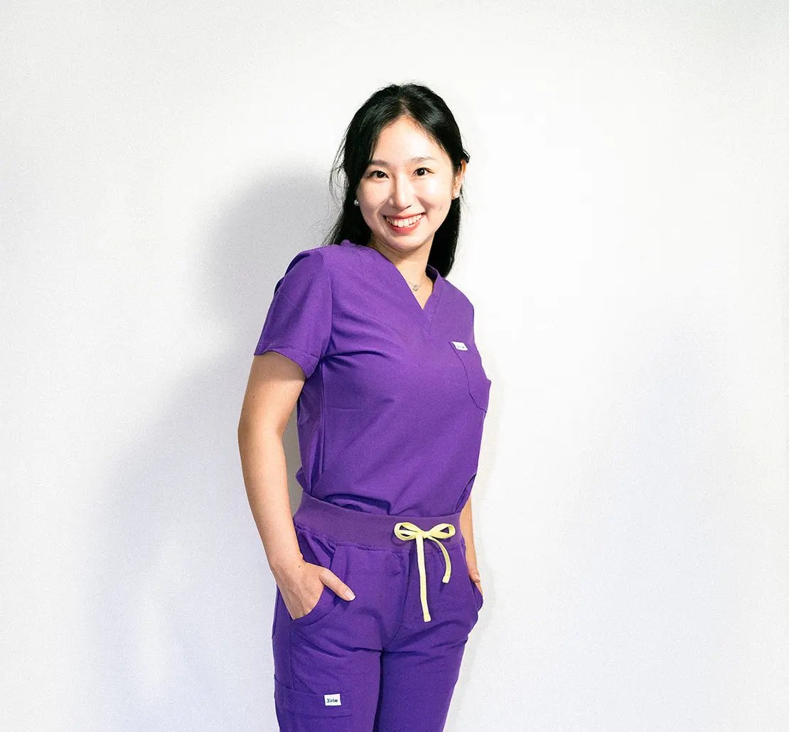 ORO Women's Purple Scrub Joggers Classic Fit Medical Pants - Jirle