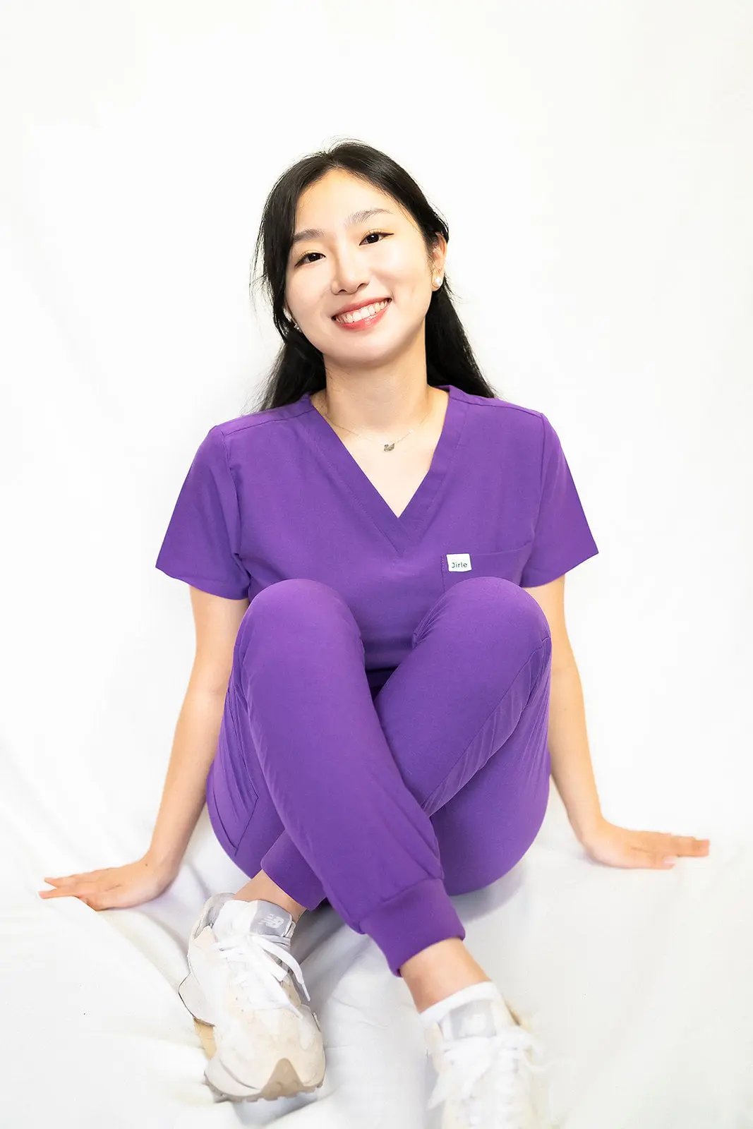 ORO Women's Purple Scrub Joggers Classic Fit Medical Pants - Jirle