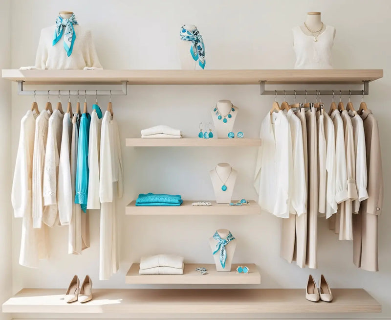 Healthcare professionals browsing and shopping for scrubs online and in-store, featuring popular brands like FIGS, Mandala, and Cherokee with free shipping options.