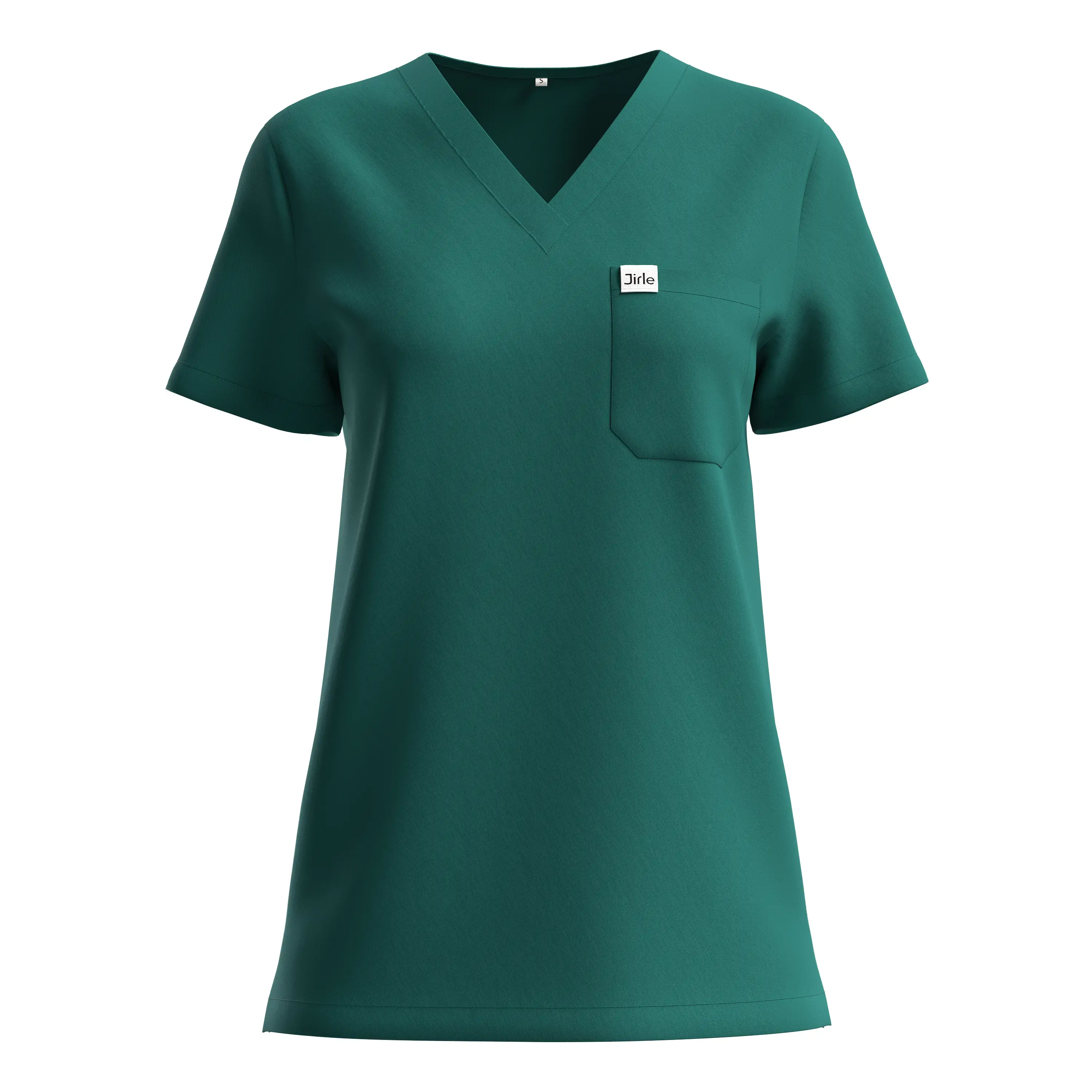 Essential Green V-Neck Scrub Top