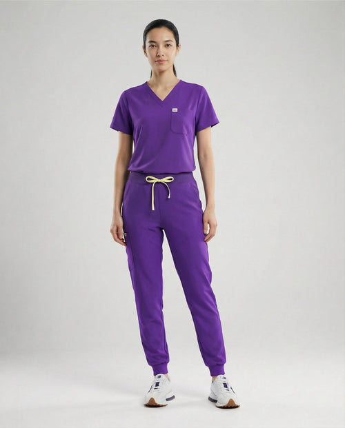 Oro Purple Scrub Set 