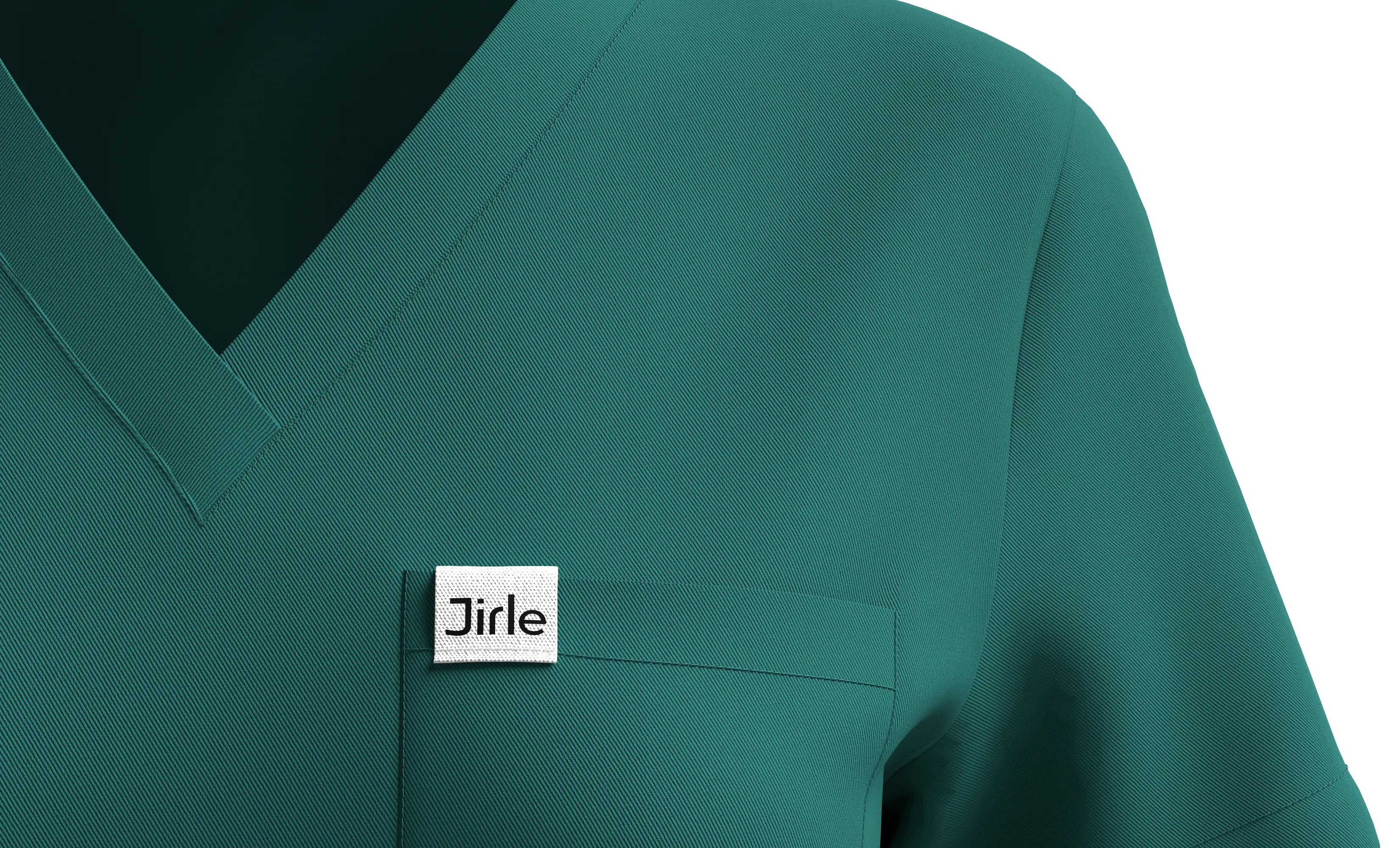 Essential Green V-Neck Scrub Top 