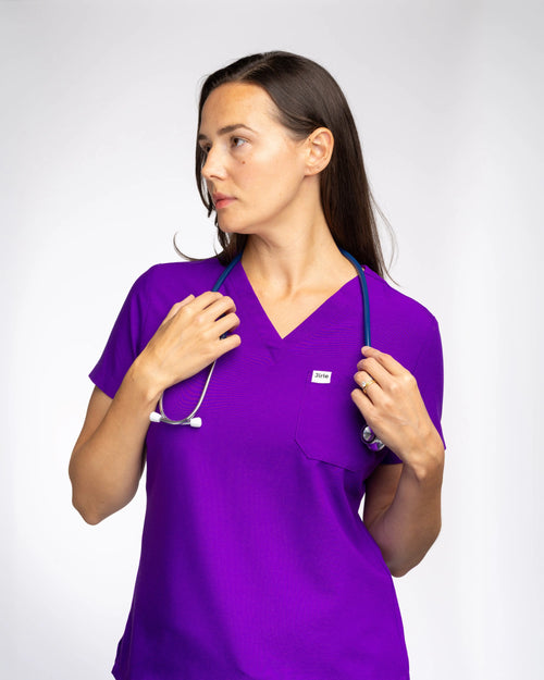 Amethyst V-Neck Scrub Top 