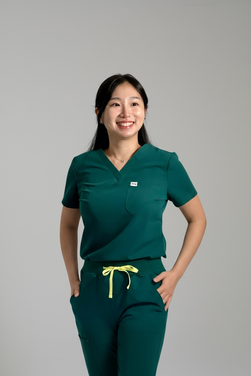 ORO Women’s Scrub Top Green Breathable and Stylish