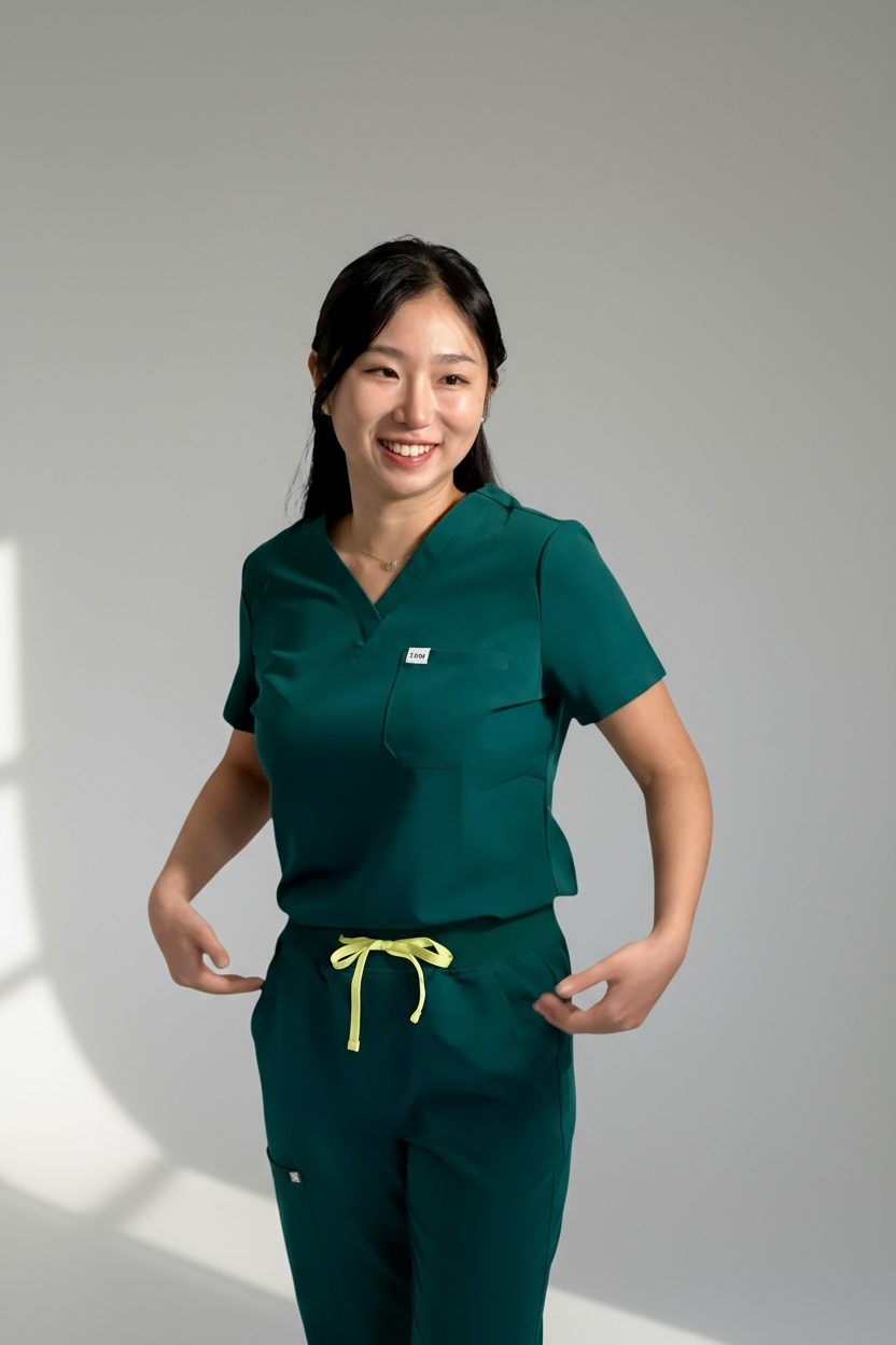 ORO Women’s Scrub Top Green Breathable and Stylish