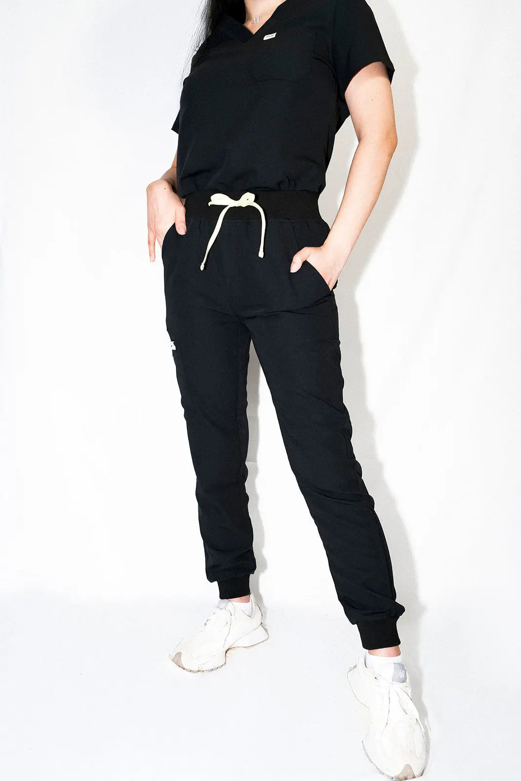 ORO Women’s Scrub Top Black Breathable and Stylish - Jirle