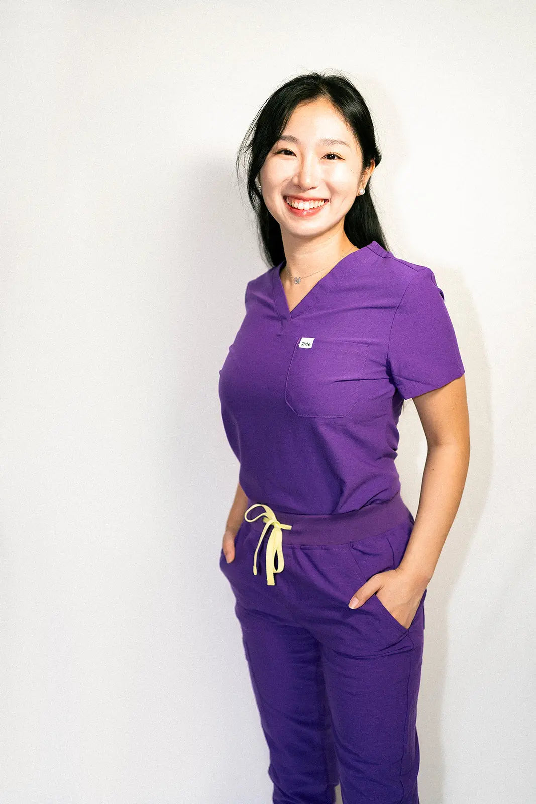 ORO Women’s Scrub Top Purple Breathable and Stylish - Jirle