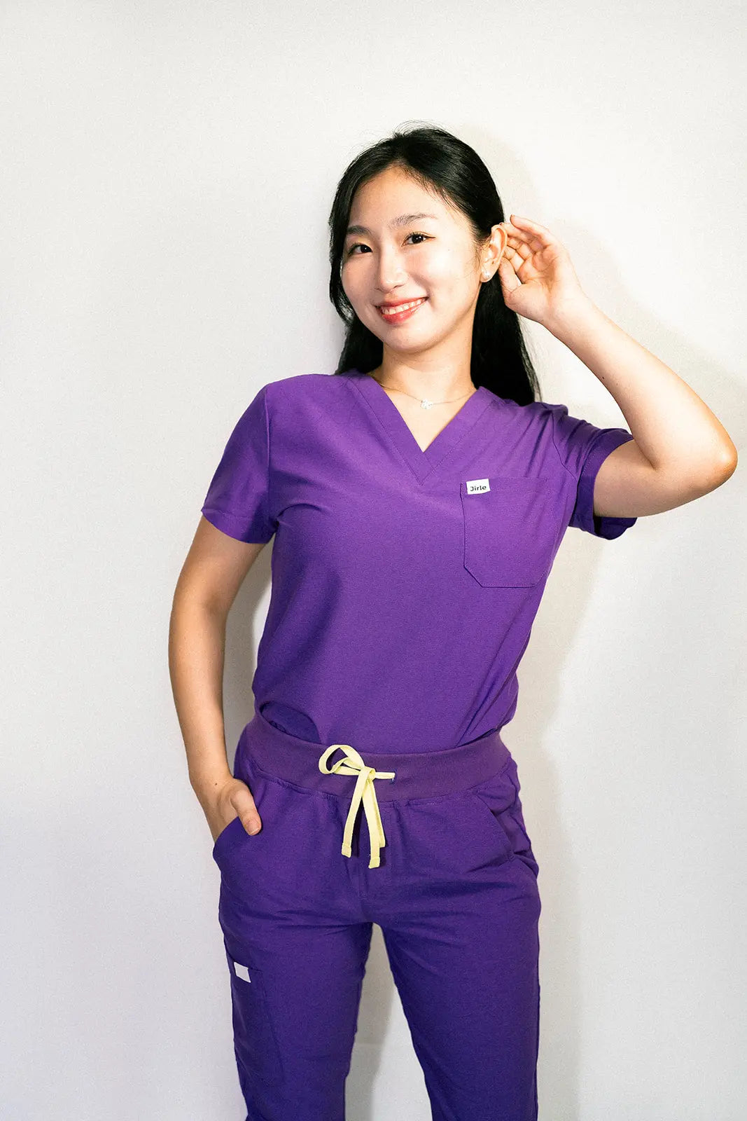 ORO Women’s Scrub Top Purple Breathable and Stylish - Jirle