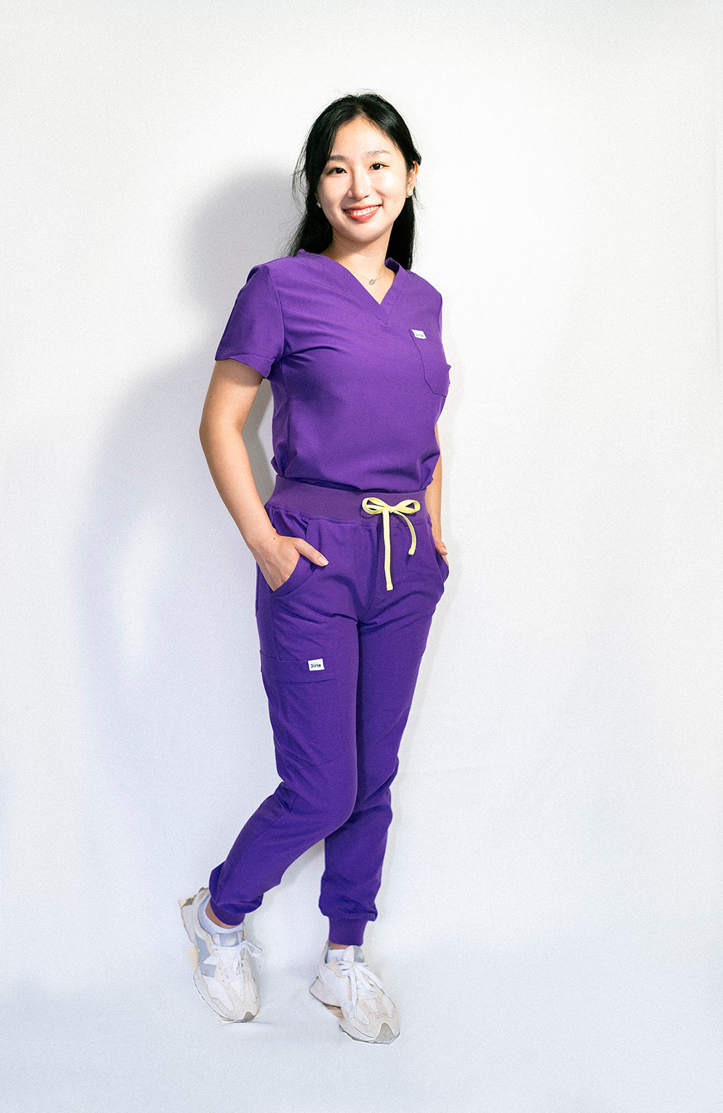 ORO Women's Purple Scrub Joggers Classic Fit Medical Pants - Jirle