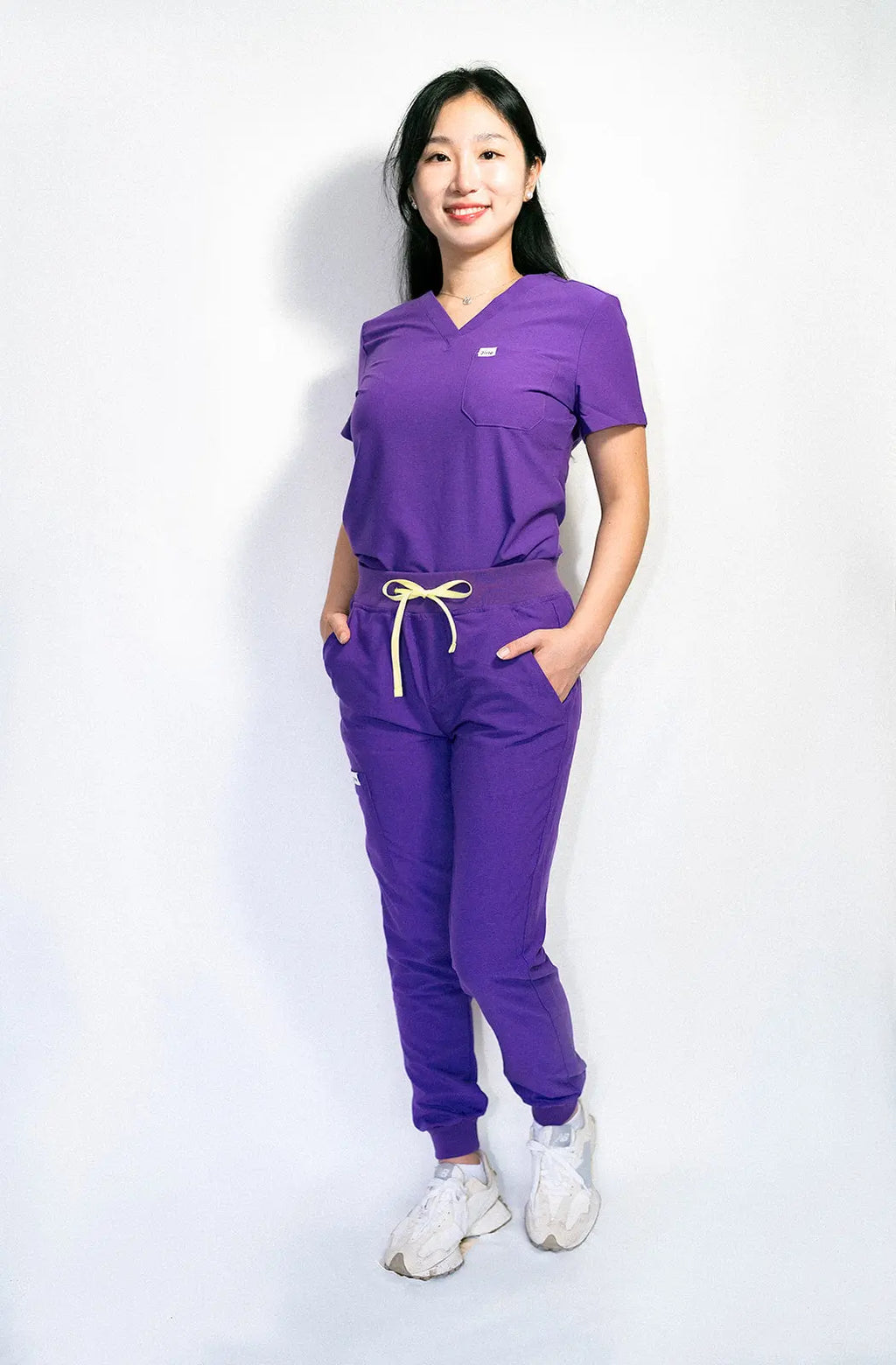 ORO Women’s Scrub Top Purple Breathable and Stylish - Jirle