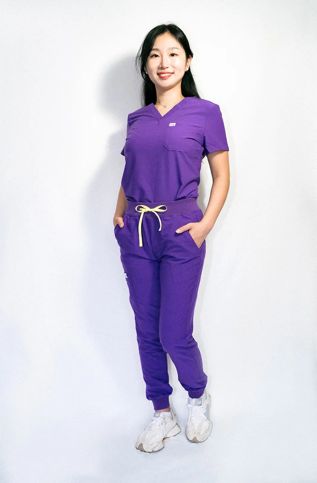 ORO Women’s Scrub Top Purple Breathable and Stylish - Jirle