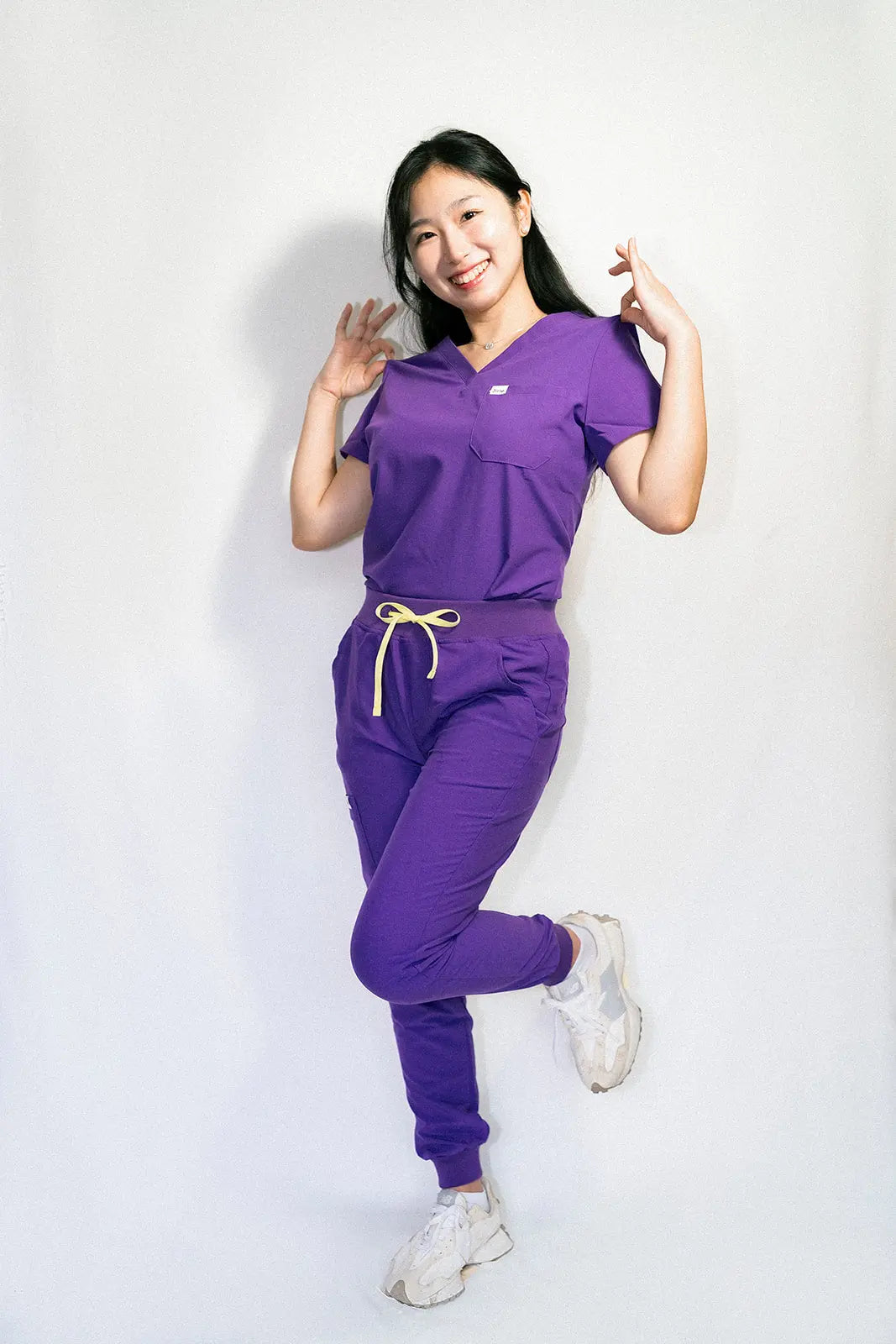 ORO Women’s Scrub Top Purple Breathable and Stylish - Jirle