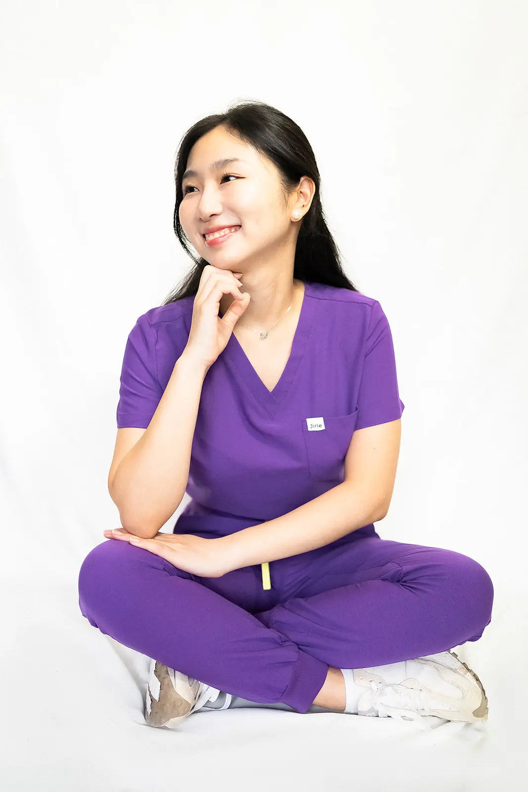 ORO Women’s Scrub Top Purple Breathable and Stylish - Jirle