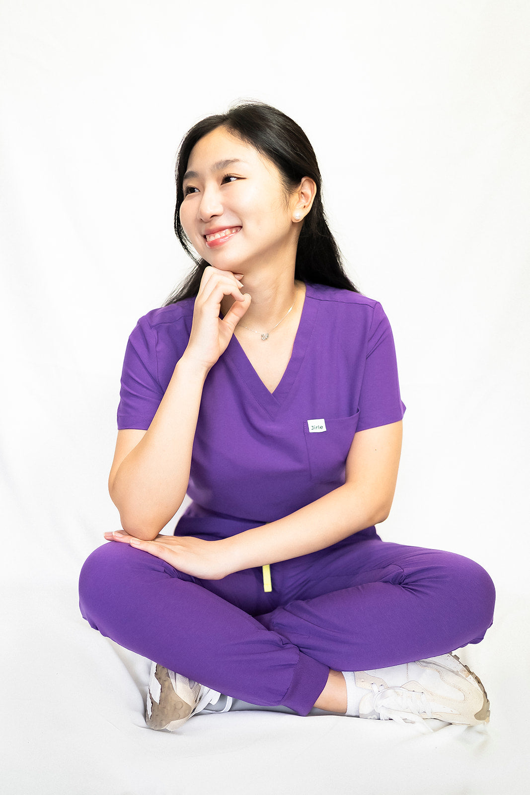 ORO Women's Purple Scrub Joggers Classic Fit Medical Pants - Jirle