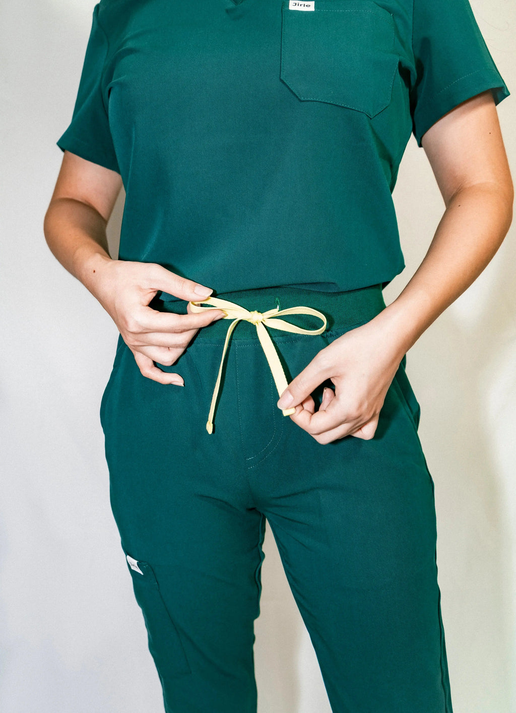 ORO Women's Green Scrub Joggers Classic Fit Medical Pants - Jirle